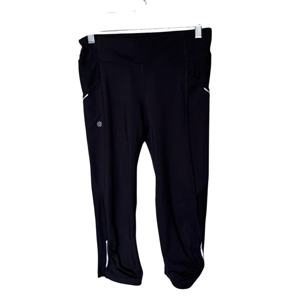 Athleta Girl Black Chaturanga Capri Crop Leggings 305922 Size XL/14
